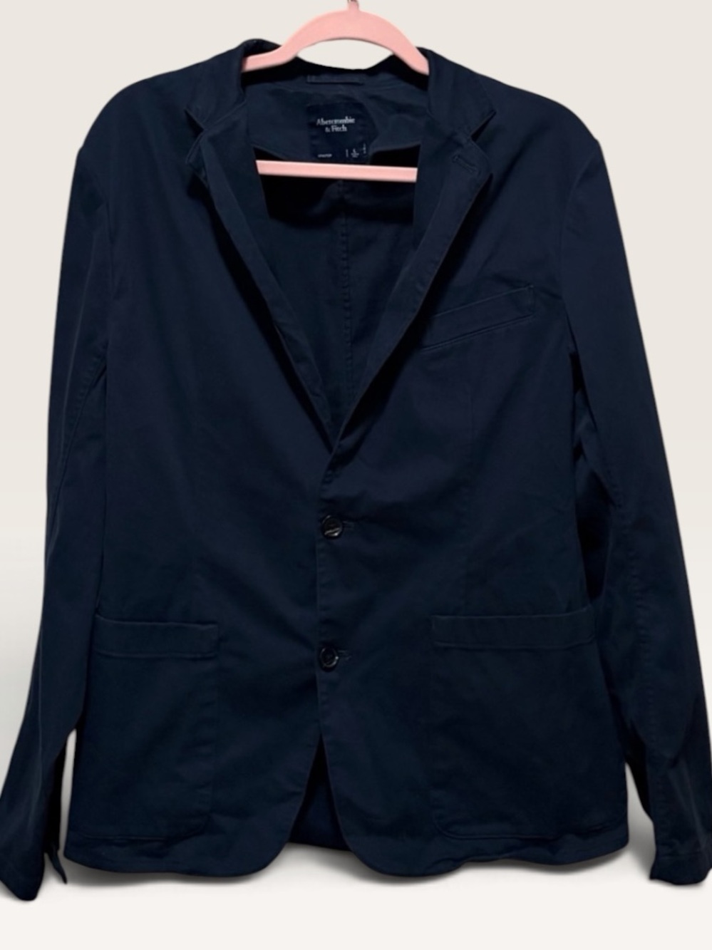 Abercrombie & Fitch Navy Stretch Blazer Jacket Women’s L Preppy Classic